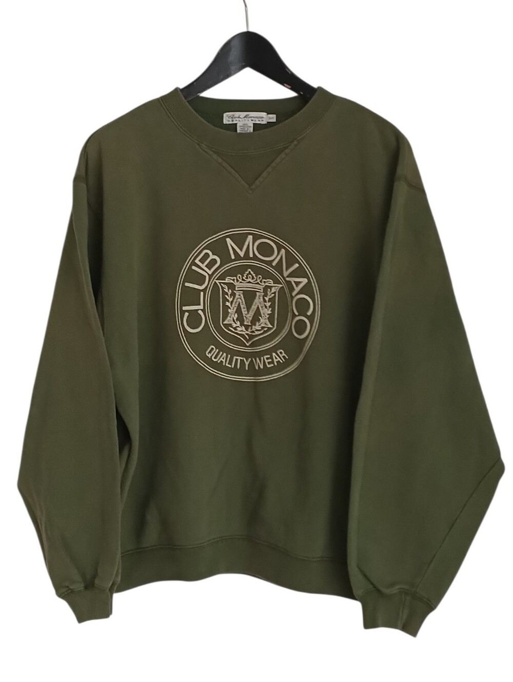 VTG 90s Club Monaco Qualitywear Green Crewneck Sweatshirt S